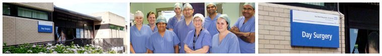 Images showing Day Surgery facilities and staff across East Kent Hospitals