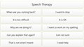 Speech therapy AAC page illustration