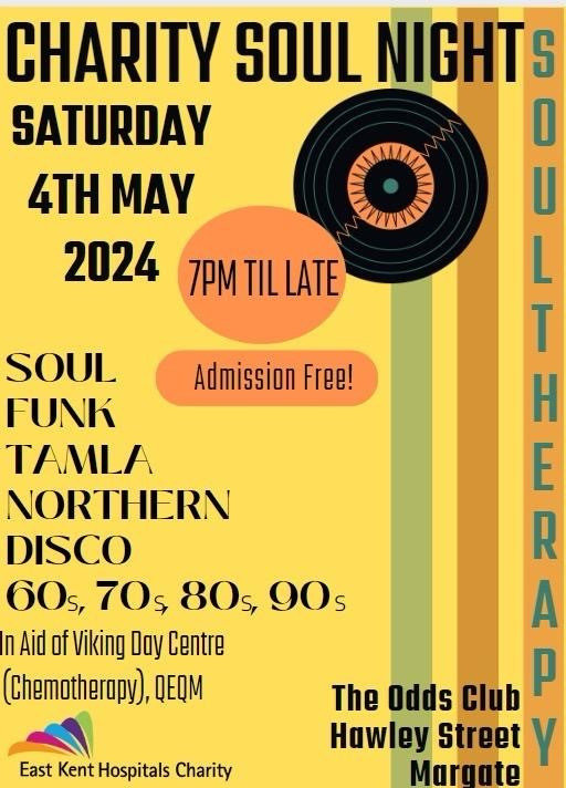 Poster for the charity soul night - info in story