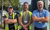 Avatar of Ian Peebles, Andrew Levett and Dean Davidson, from the WHH parking team.  Image shows three men standing by the car park. Two are wearing high-vis vests.