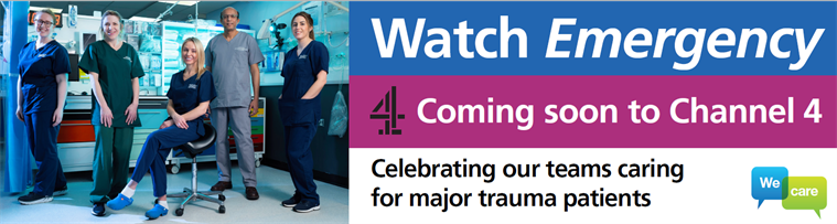 Watch Emergency, coming soon to Channel 4. Celebrating our teams caring for major trauma patients
