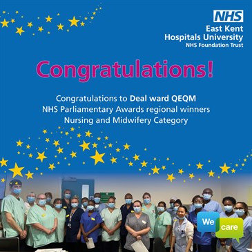 Deal ward nurses celebrate winning Nursing and midwifery category