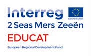 Logo for the EDUCAT Interreg project - European Regional Development Fund