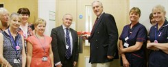 Julian Brazier MP (centre), with Chris Bown, Interim Chief Executive (left) and Sally Smith, Acting Chief Nurse and Director of Quality (right) open our new outpatients centre at Estuary View Medical Centre, Whistable.