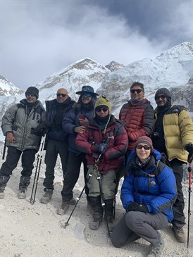The team at Everest base camp