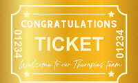 Avatar of the golden ticket that will be given to outstanding final year therapies students