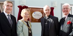 Nicholas Wells - Trust Chairman, Ann Taylor - Lord Mayor of Canterbury,  The Most Reverend and Right Honourable Justin Welby - Archbishop of Canterbury and Dr Stuart Field, Chairman of the League of Friends of Kent and Canterbury Hospital