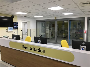 Resuscitation desk at WHH new ED