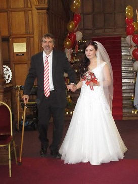 Steve Barnes and his daughter Coral at her wedding