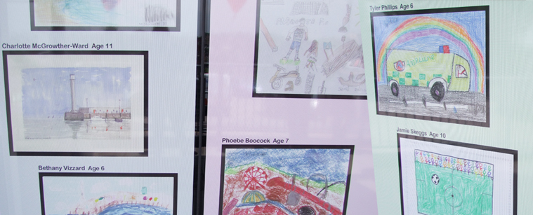 School children design artwork for QEQM windows