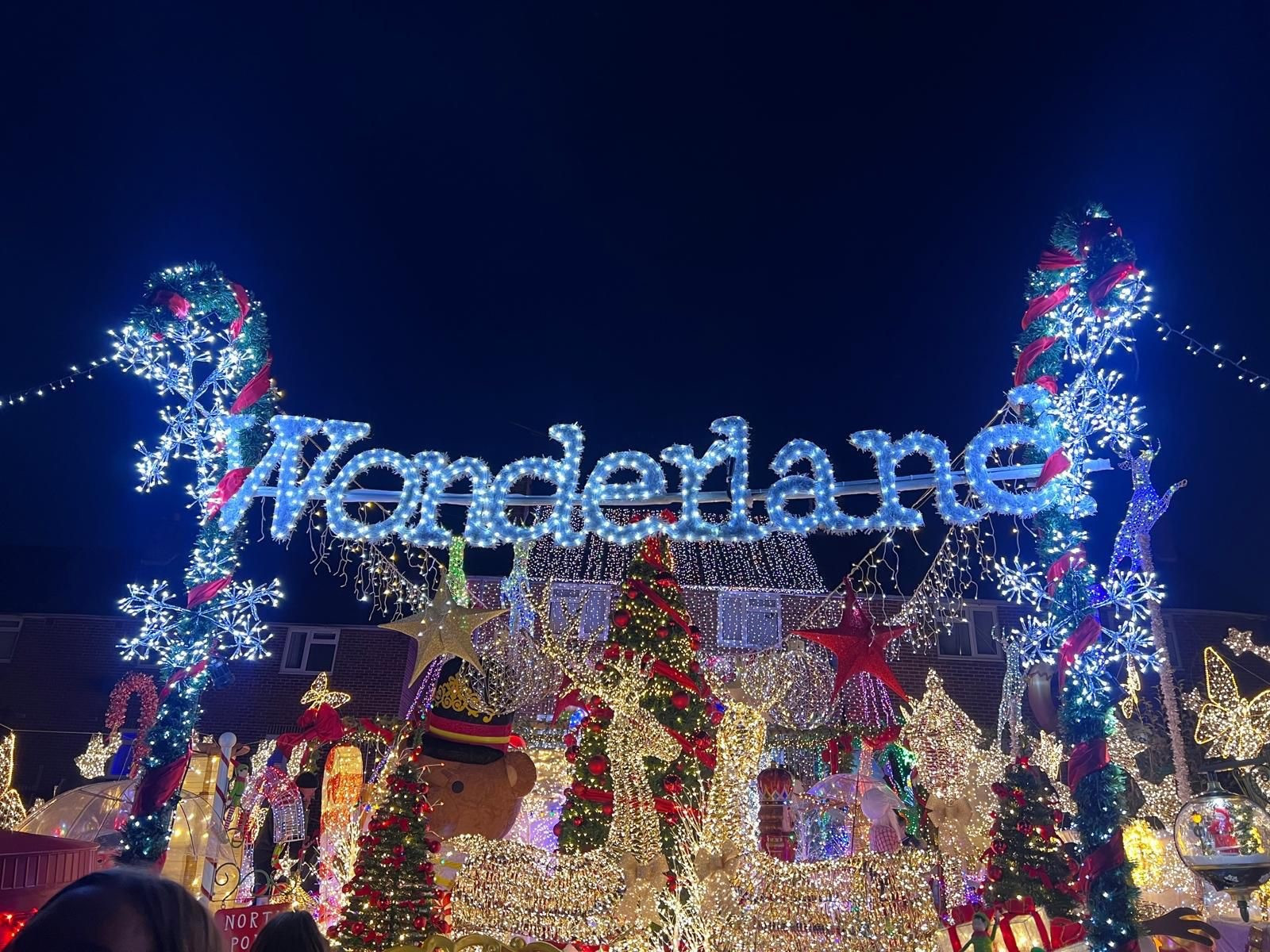 The Christmas lights display by the Clarks