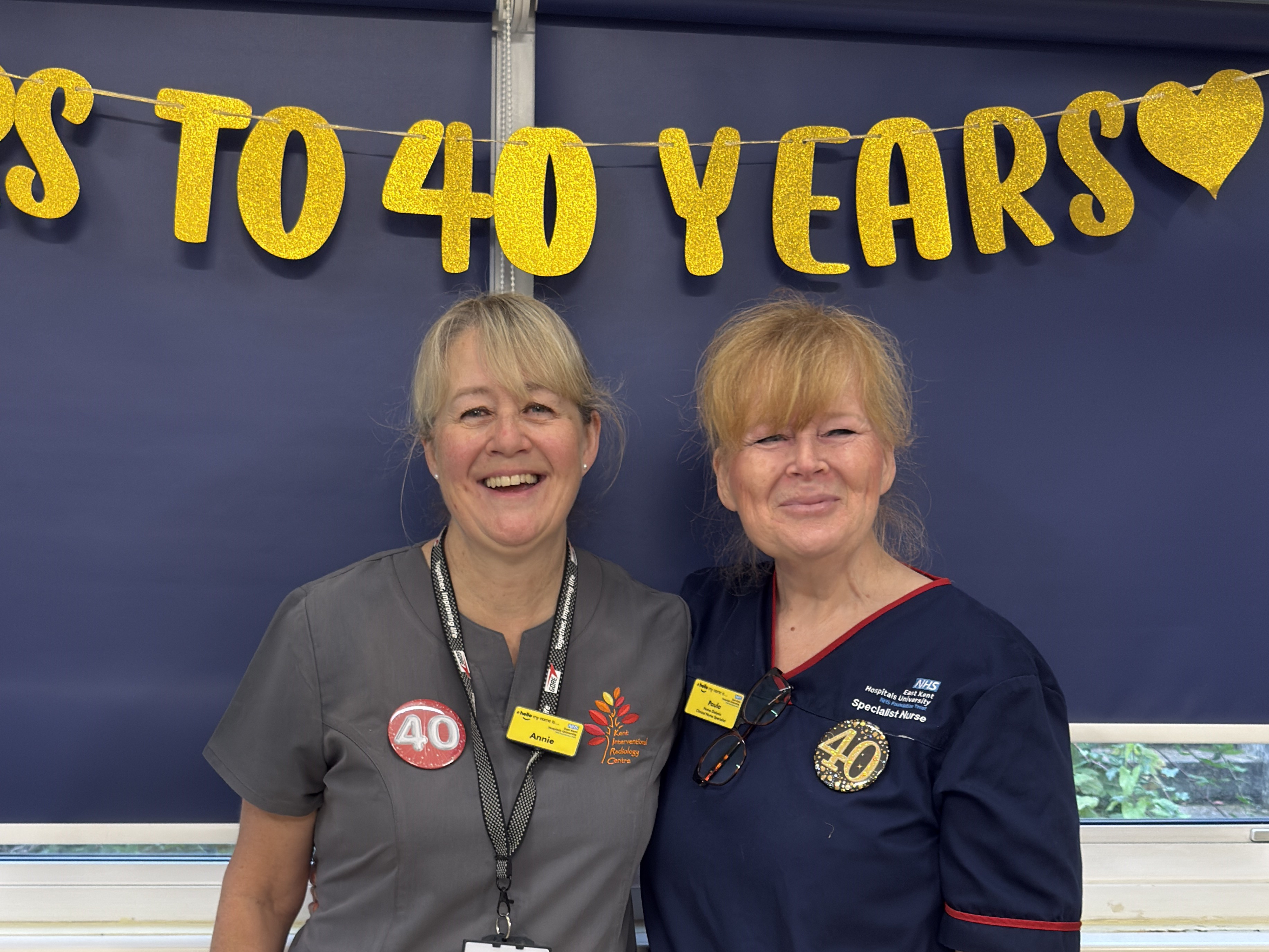 Anna and Paula celebrating forty years of nursing