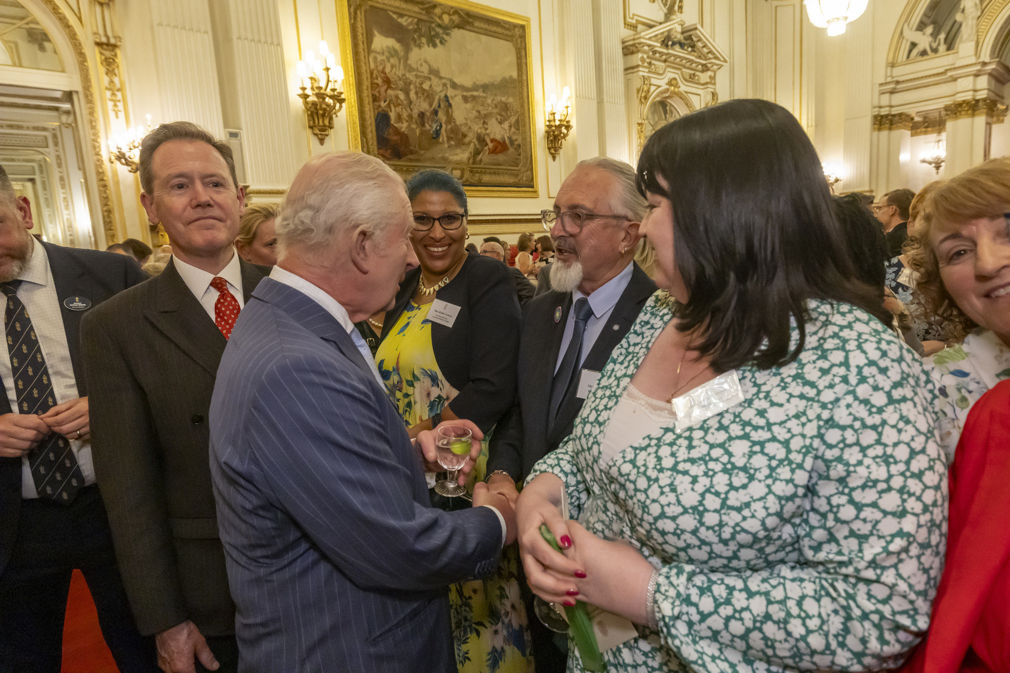 Byran speaking to King Charles at the reception
