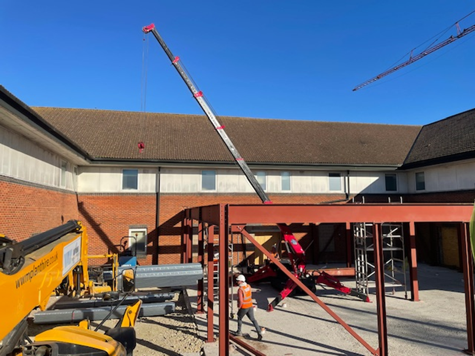 Photo of QEQM SDEC building work