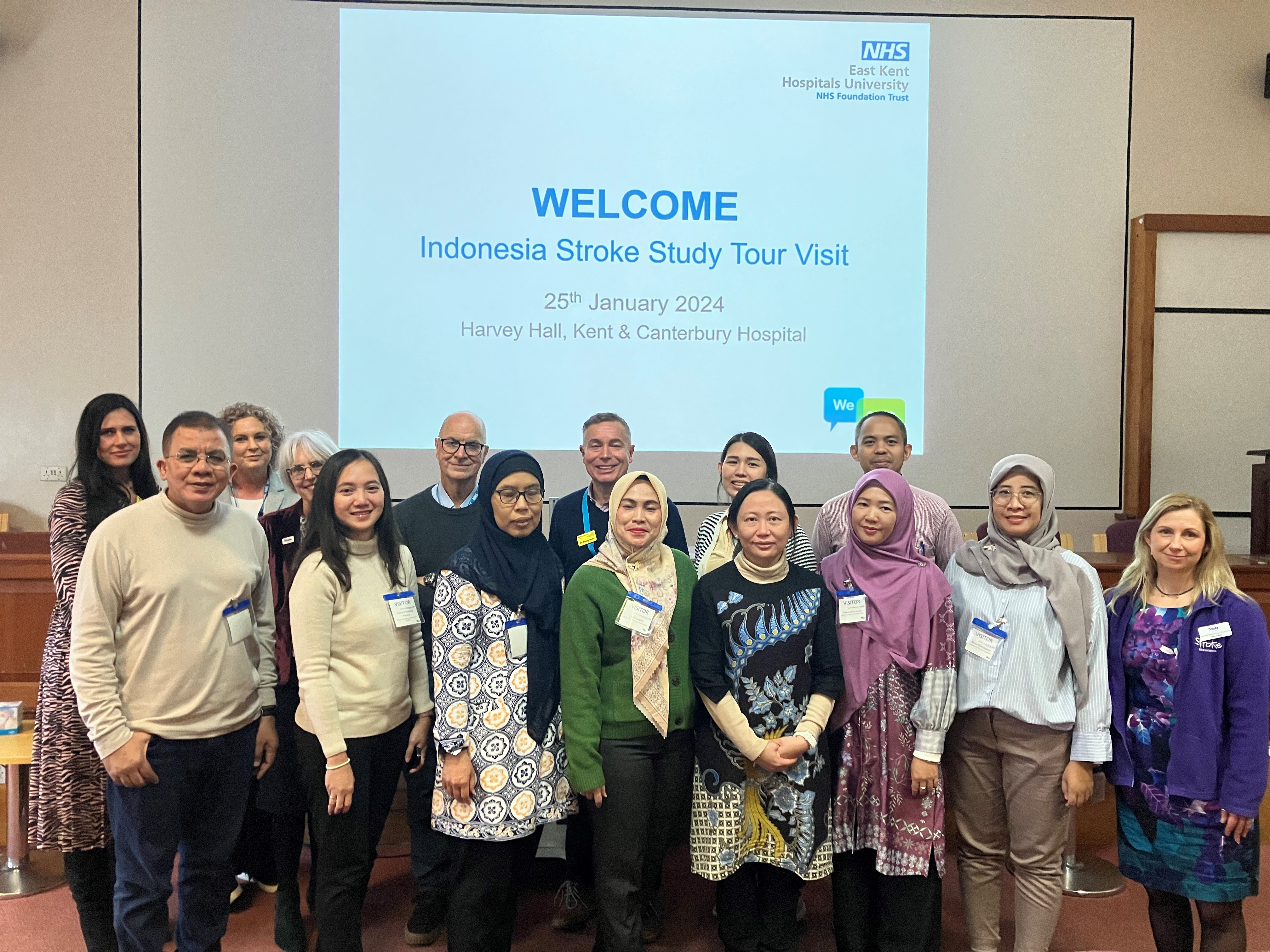 An Indonesian delegation of health leads visited Stroke service at the Kent and Canterbury Hospital