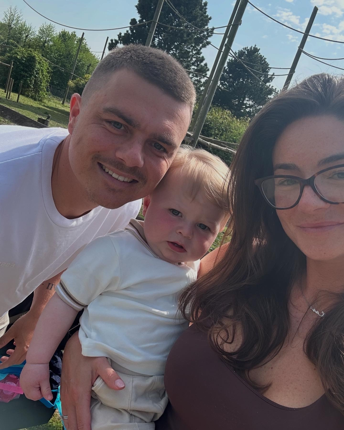 Jack Davey, baby Leo and Ella