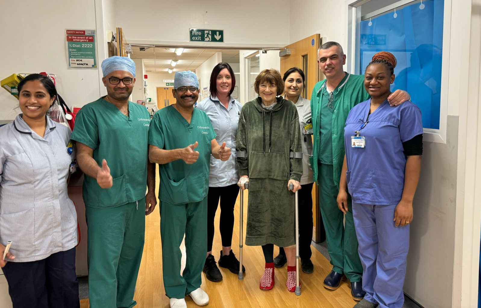 Liz Richardson and some of the team involved in her operation