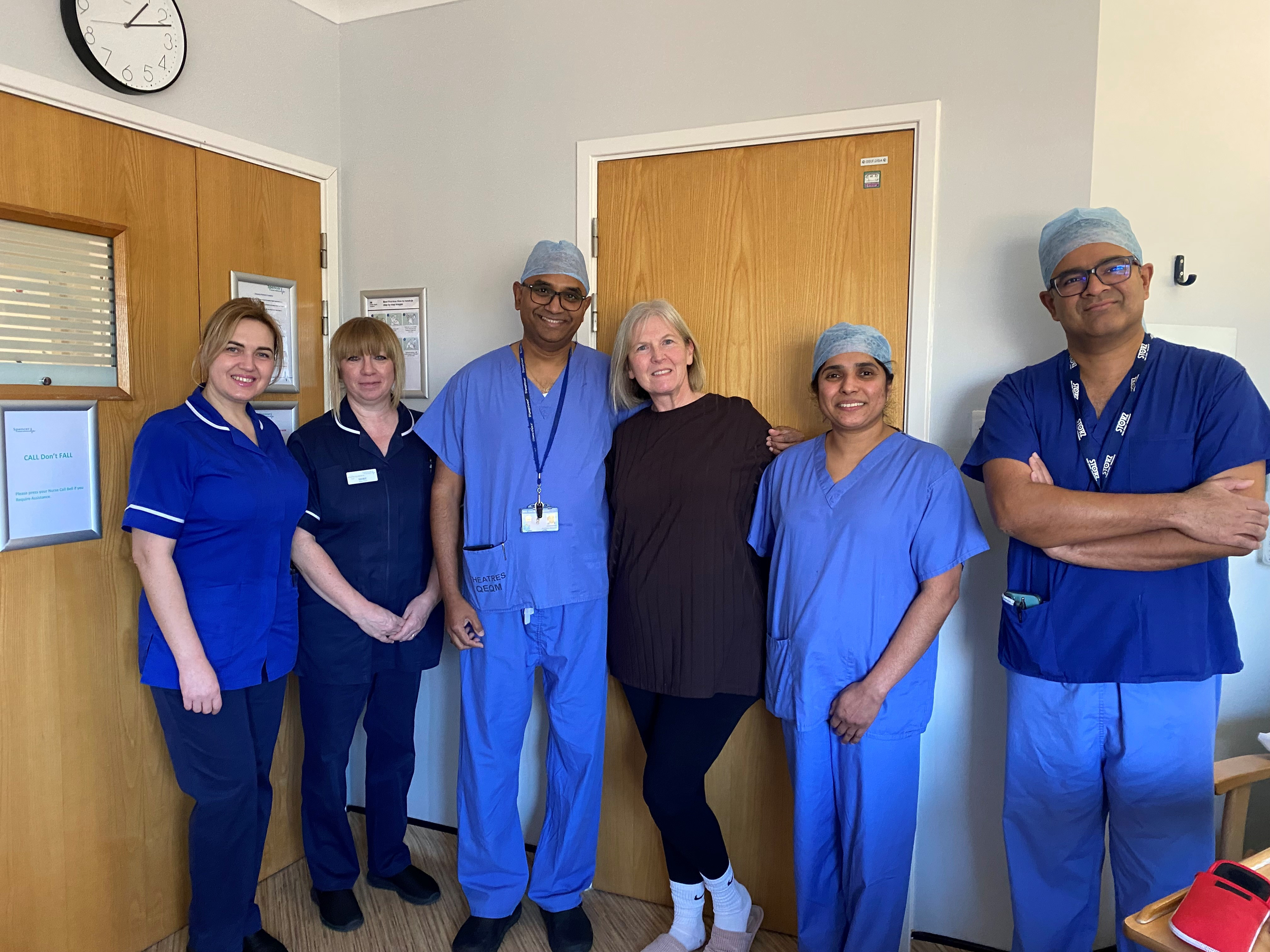 Mandy with some of the team involved in her surgery