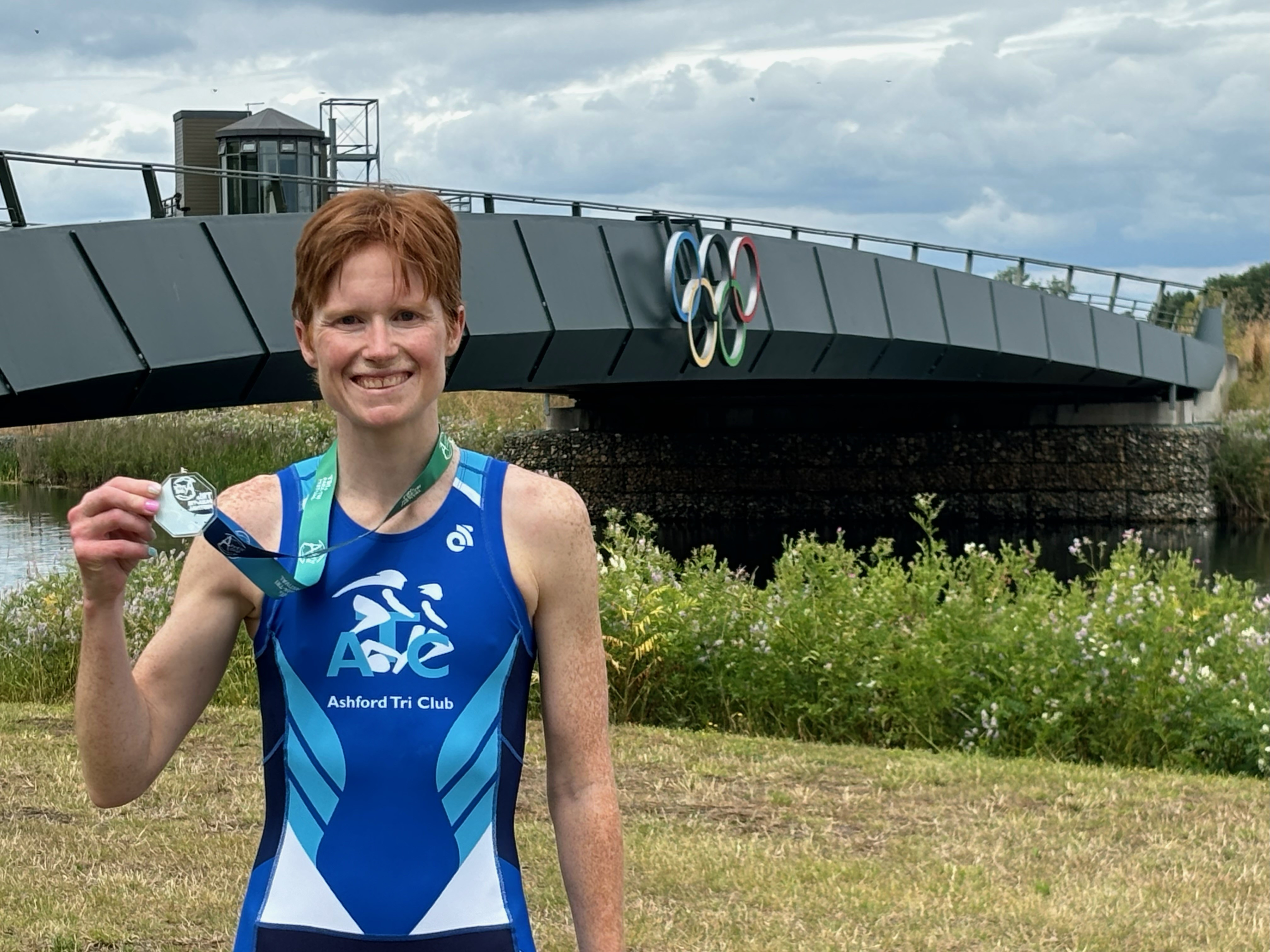 Sophie West with her medal
