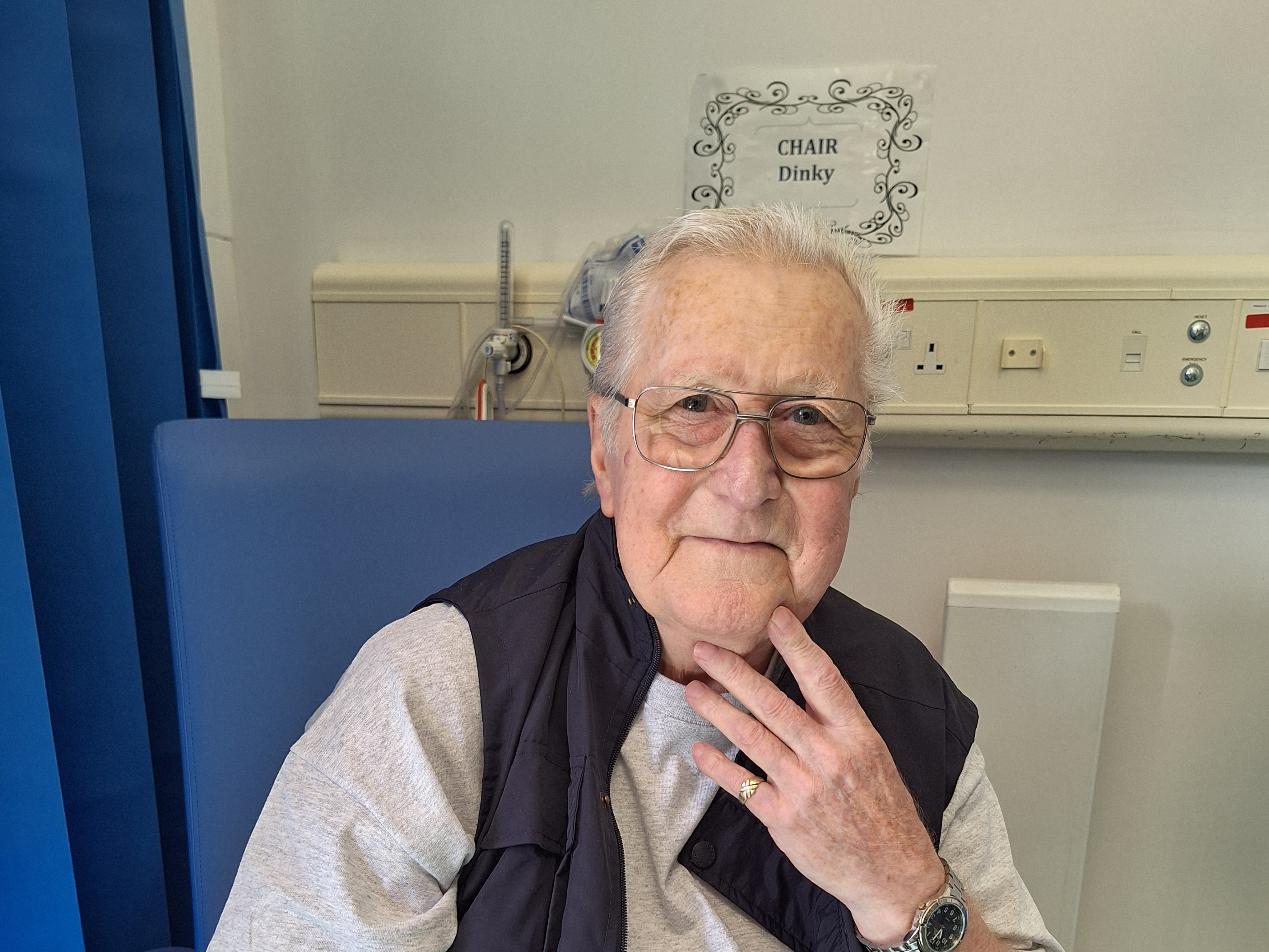 Terry Barraclough, pictured at K&C before his treatment