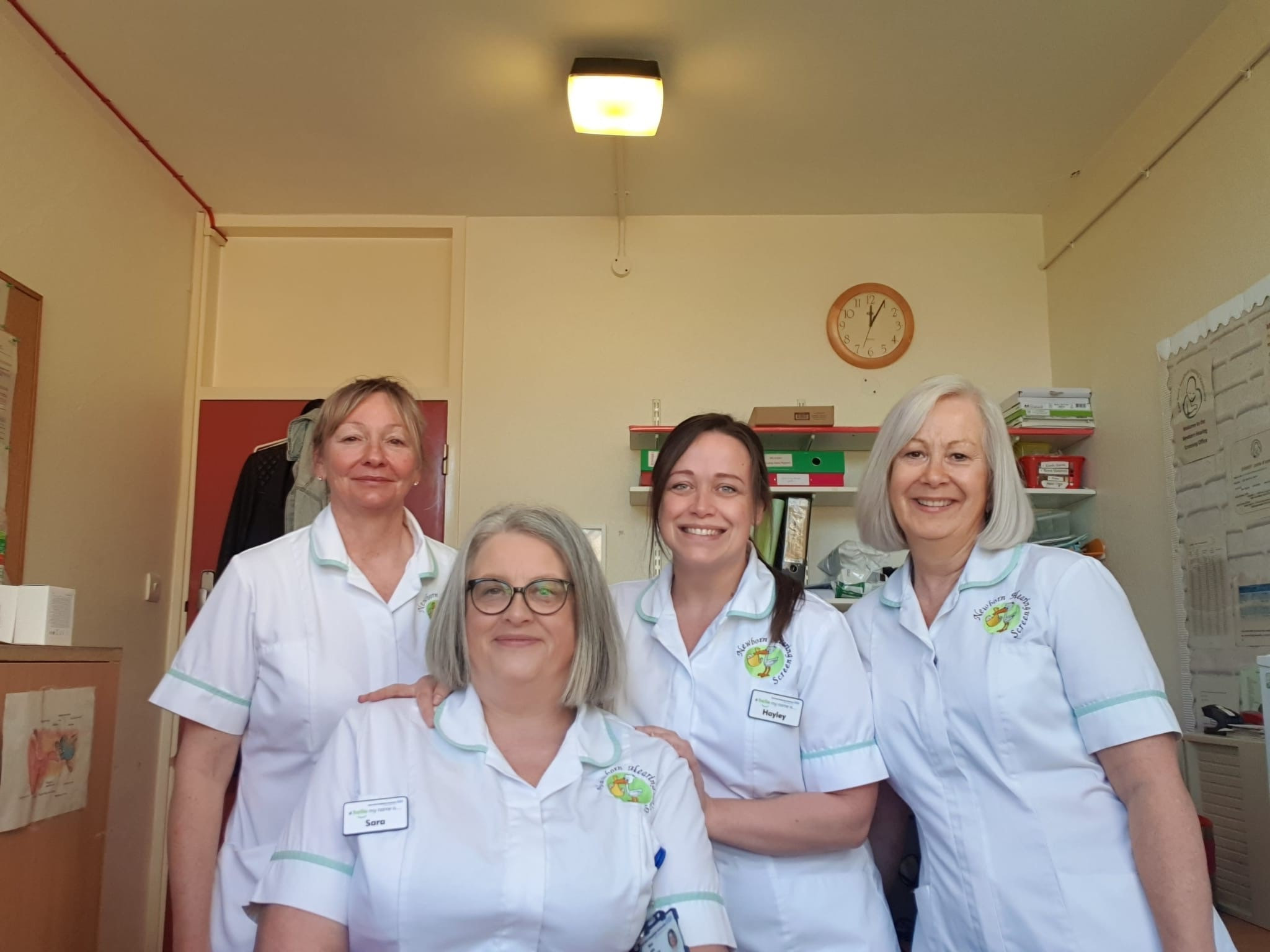 The newborn hearing screening team at QEQM