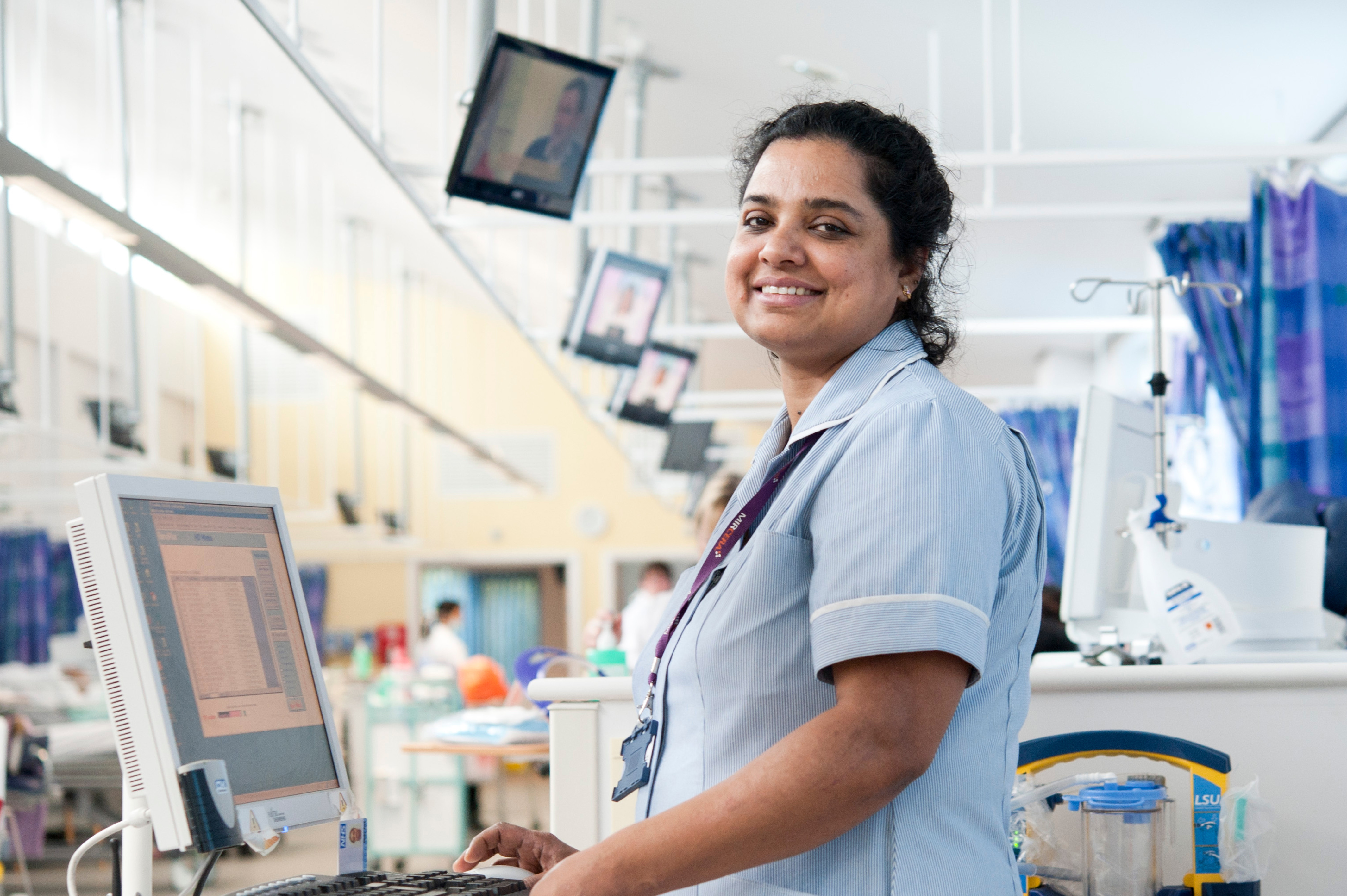 Nurse working on a ward